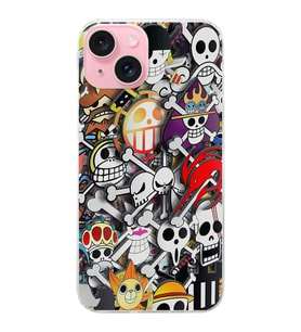 PrintiFy Apple iPhone 15 Plus Uyumlu Anime Tasarımlı Slim Fit Şeffaf Silikon Kılıf