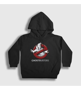Presmono Unisex Çocuk Siyah Logo Film Hayalet Avcıları Ghostbusters Kapüşonlu Sweatshirt 245310tt