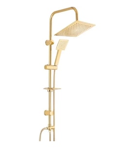 Golden Kare Krom Lüks Robot Yağmurlama Tepe Duş Seti