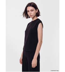LCW Modest Siyah Bisiklet Yaka Soft Touch Kadın Atlet