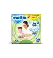 Nessiworld  Molfix İzotonik Sulu Ferah Temizlik Islak Havlu Mendil 3'Lü 180 Yaprak