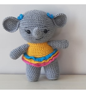 Amigurumi Örgü Oyuncak Fil (Çok Renkli)