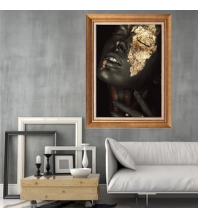 Altın Paspartulu Çerçeveli Tablo C450 (Gold)