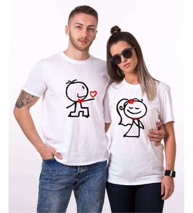 Tshirthane Gelin Damat Sevgili Kombinleri Tshirt Kombini (Tek Ürün Fiyatıdır.)