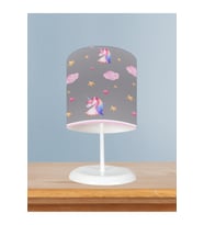 MEKTA HOME BEBEK VE ÇOCUK ODASI Unicorn ve Seksek Desenli Abajur