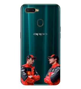 Oppo A5S/AX7/A12 Uyumlu Carlos Sainz ve Charles Leclerc Formula 1 Desenli Şeffaf Kılıfı