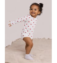 Civil Baby Kalp Empirme 1-36 Ay Çıtçıtlı Badi  - Ekru