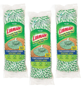 Libman Tornado Paspas Yedekleri Kendinden Sıkma Paspas Pamuk Paspas Başlığı Bükümlü Paspas Bükümlü Paspas Başlığının Değiştirilmesi Makinede Yıkanabilir 3 Kendinden Sıkmalı Paspas Başlığı