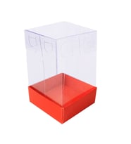 Asetat Kutu Altı Karton 5X5X8 CM (50 Adet)  Kırmızı