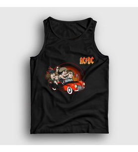 Presmono Unisex Siyah Classic Car AC/DC Atlet 6177tt