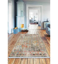 Çok Renkli Vintage Dokuma Pamuk Taban Kaymaz Kilim KLM119