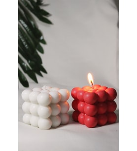 Dekoratif Bubble 2li Set Kokulu Mum