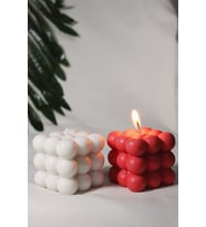 Dekoratif Bubble 2li Set Kokulu Mum
