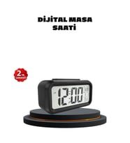 Mey İthalat® Sensörlü Dijital Masa Saati Alarm ve Sıcaklık Göstergeli
