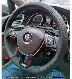Golf 7 Jetta Passat Tiguan Polo NOKTA ALCANTRA Araca Özel Direksiyon Kılıfı AÇIKLAMIMIZI OKUYUNUZ!