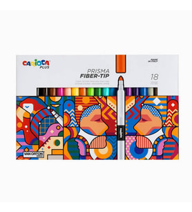 Carioca Plus Prisma Fiber Uçlu Keçeli Boya Kalemi 18'li (Karışık)