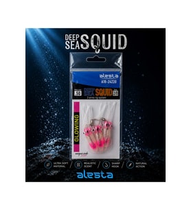 Deep Sea Squid 3 lü Sübye Çapari X0297 3K 7cm 0.50 #2/0 Glow Pink A18-24020