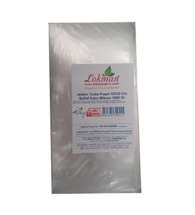 Jelatin Torba Poşet 10X20 Cm Şeffaf Kalın Mikron 1000 Gr 1 Paket