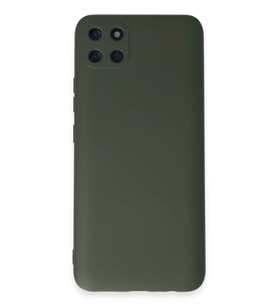 Realme C11 Kılıf Nano içi Kadife Silikon - Koyu Yeşil