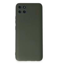 Realme C11 Kılıf Nano içi Kadife Silikon - Koyu Yeşil