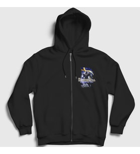 Presmono Unisex Siyah Sweeden Hail To The King Hammerfall Fermuarlı Kapüşonlu Sweatshirt 467360tt