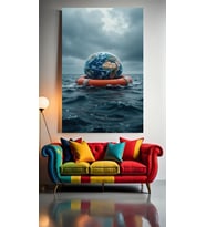 KURTULAN DÜNYA V1 Ev Duvar Salon Güzellik Salonu Ofis Dükkan Dekarasyon Kanvas Tablo (Çok Renkli)