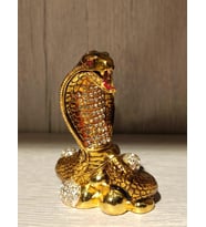 Swarovski Taşlı Yılan Mücevherlik / Dekoratif Biblo (Beyaz)