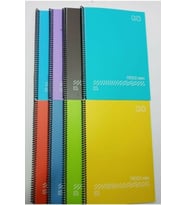 Gıpta Fresco Spiralli Plastik Pp Kapak Defter 80 Yaprak Kareli (12 Li Paket) (Karışık)