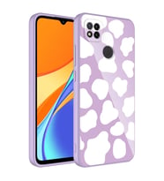 Xiaomi Redmi 9C Uyumlu Kılıf Kamera Korumalı Desenli Sert Silikon Zore Epoksi Kapak