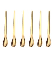 304 Çelik 6 Adet Gold Lüx Modern Görünümlü Çay Kaşığı cin581sr-6