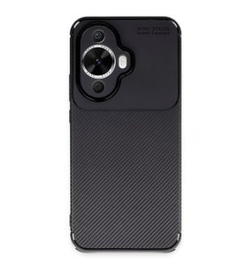 Huawei Nova 12s Kılıf Auto Focus Karbon Kapak - Siyah