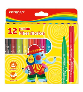 Keyroad Jumbo Keçeli Boya Kalemi 12 Renk 