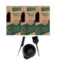 NATURA BALANCE SAÇ BOYASI 3 KOYU KAHVE 3 ADET+SAÇ BOYAMA SETİ