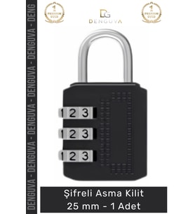 #AsmaKilit Çelik Gövdeli Dayanıklı Güvenli Valiz Dolap Emniyet Mekanizması Şifreli Asma Kilit 25mm -
