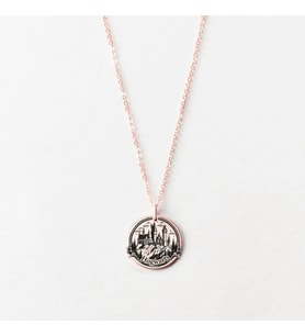 Kişiye Özel 925 Ayar Gümüş Harry Potter Hogwarts Kolye (Rose)