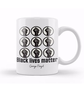 Black Lives Matter George Floyd 2022 Kupa Bardak Porselen