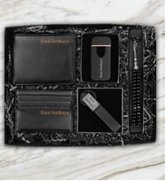 Kişiye Özel Kapaklı USB Şarjlı Elektronik Çakmak  & Kişiye Özel Cüzdan & Kartvizitlik & Anahtarlık & Tesbih Hediye Seti