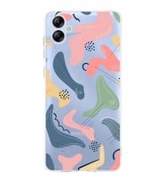 Samsung Galaxy A04e Uyumlu Kamera korumalı Kapak Abstract Tasarımlı  Şeffaf Kılıf