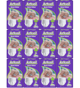 Actual Emici Külot Yetişkin Bezi M - Medium - Orta (Islaklık Göstergeli) 360 Adet
