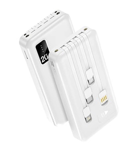 Powerway TX209 20.000Mah Kablolu Dijital Göstergeli Fenerli Powerbank Dahili Telefon Stand (MİCRO - TYPE C - LİGHTNİNG)