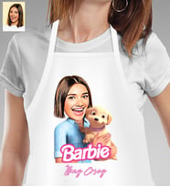 Kişiye Özel Barbie Tasarımlı Mutfak Önlüğü