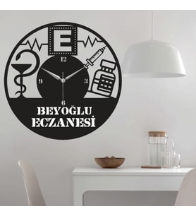 Kişiye Özel Eczane Temalı Duvar Saati