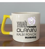 Yanağı Tombik Olanın Baskılı Sarı Kulplu D Kupa