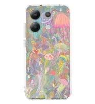 Xiaomi Redmi Note 13 Deniz Anası Desenli Şeffaf Telefon Kılıfı