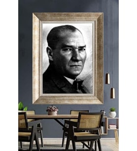 Gümüş Çerçeveli Atatürk Tablo ds359