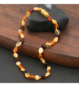 Bebek Damla Kehribar Diş Kolye
