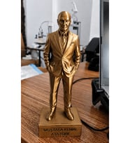 Yüksek Kaliteli 3 Boyutlu Üretim 15 cm Atatürk Figürü Ev ve Masaüstü Hediyelik Biblo