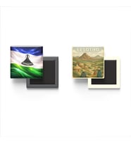 Buzdolap Magnetleri - Lesotho Bayrağı ve Paper Cut Tema - 2'li Set Magneti