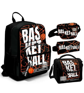 Coral High İlkokul/Ortaokul Çanta Seti ve Bel Çantası- Siyah Basketbol - Erkek Çocuk