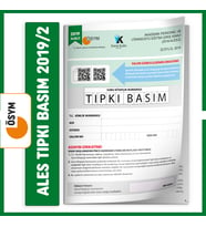 ALES 2019/2 Eylül ÖSYM Tıpkı Basım Çıkmış Soru Türkiye Geneli Dijital Çözümlü De